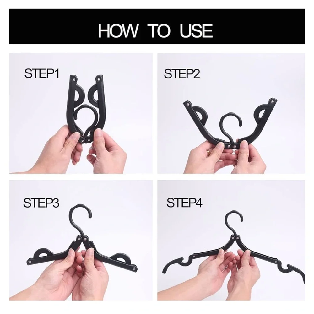 12 piece Foldable Travel Hanger Set